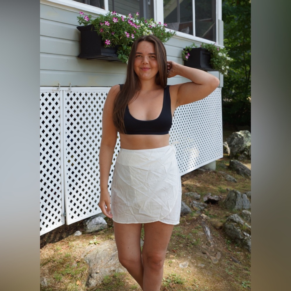Danielle Bernstein Wrap Mini Skirt